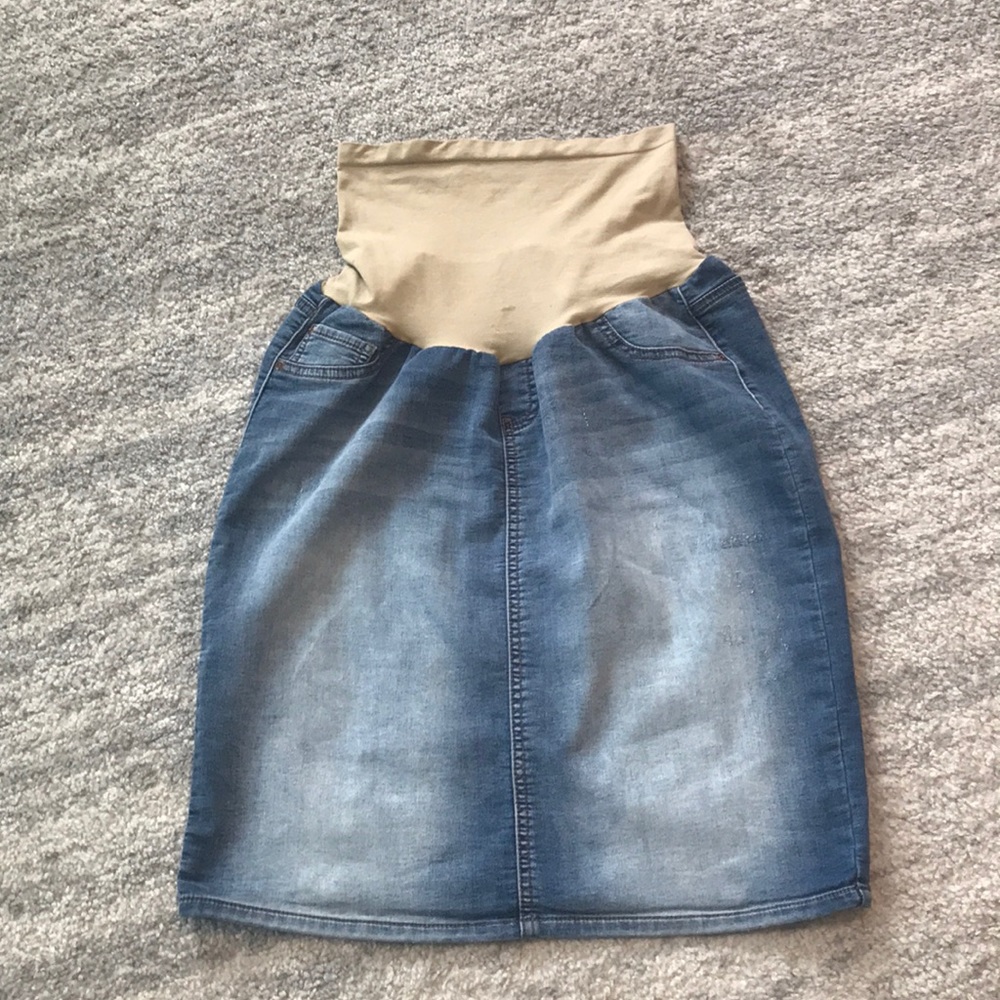 Maternity: Jean Skirt